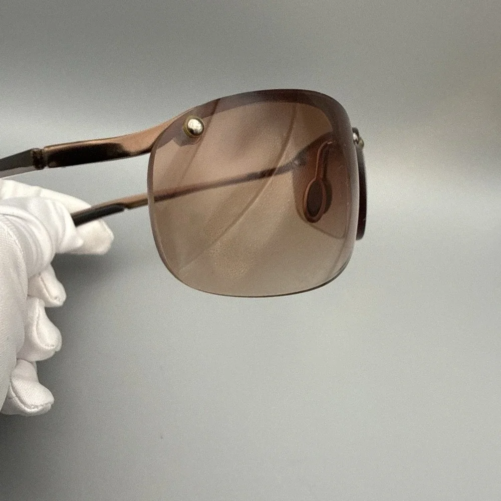 Vintage Mossimo Authentic Semi Rimless Brown Metal sunglasses - Discontinued